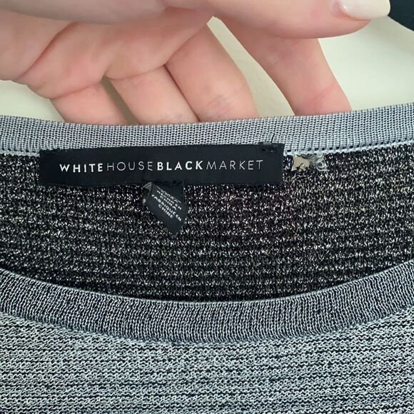 WHBM Long Top Sparkle- Gray and Black with Shimmet​ - Picture 2 of 3
